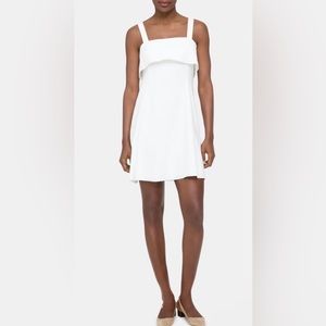 THEORY Draped Back Dress in Linen Size 0